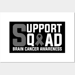 Brain Cancer Awareness Support Squad Brain Tumor Posters and Art